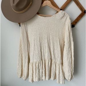 SOLD - Feminine Peplum Blouse